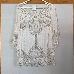 Crotchet beach coverup top